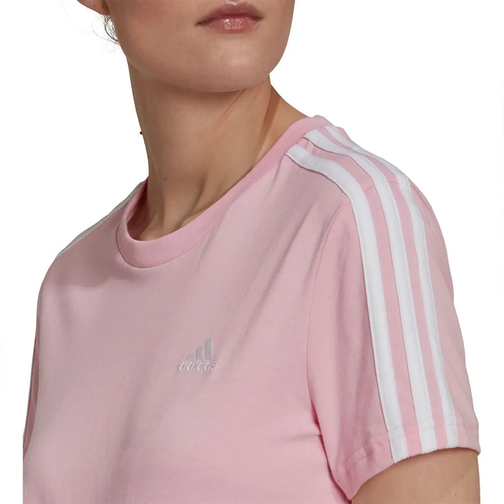 Adidas Sportswear Loungewear Essentials Slim 3 Stripes Short Sleeve T-Shirt - Image 6