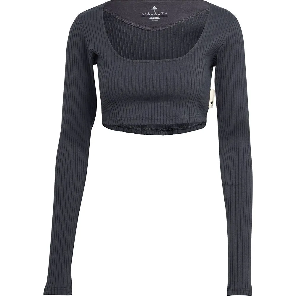 Adidas Sportswear Studio Lounge Ribbed Long Sleeve T-Shirt - Image 3