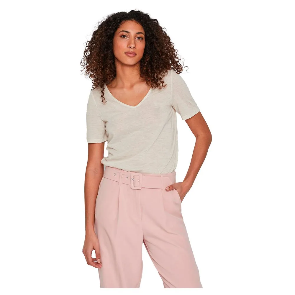 Vila Sina Short Sleeve V Neck T-Shirt